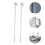 2Pcs White Plastic Drapery Pull Rods for Easy Curtain Operation 7