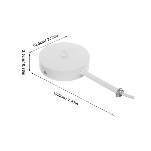 White Iron Ceiling Light Base Plate for Home DIY Light Adjustment 1