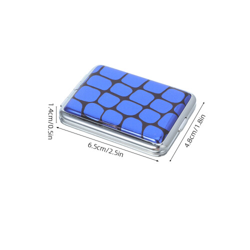 Compact Blue Metal Match Container with Striker for Camping Travel 1