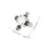 Silver Motorcycle Brake Line 4-Way Tee Aluminum Hydraulic Coupling 2