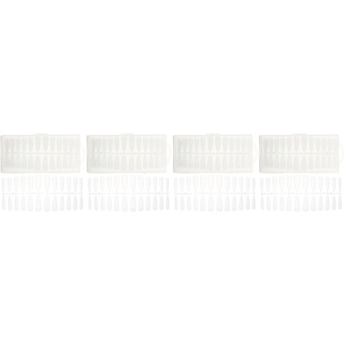 White Full Cover Fake Nail Tips Clear False Nails for Manicure 2