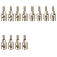 Amp Input Reducer 0 Gauge to 4 Gauge Wire Reducer Power/Ground GA Adapters Nickel Plated Brass 12PCS