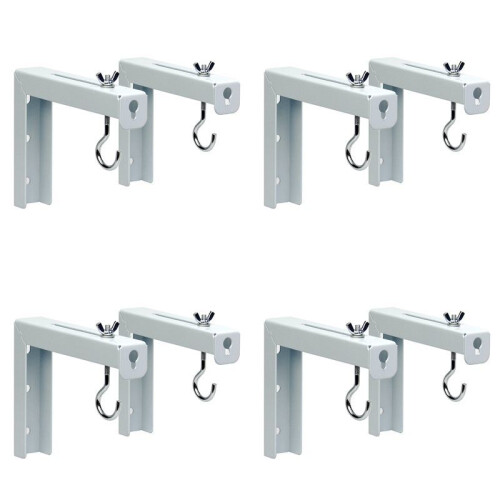 8Pcs Projector Curtain Hanger Projector Screen L-Bracket Mounting Hanger Holder Adjustable Extension Mount Stand