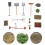 65Pcs Mini Garden Plant Tools Assorted Color Micro Landscape Decors 6
