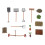 65Pcs Mini Garden Plant Tools Assorted Color Micro Landscape Decors 7