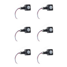 6X AC85-665V IP65 Motion Sensor Adjustable PIR Ultrathin LED Light PIR Outdoor Motion Sensor Detector,10Mm Black
