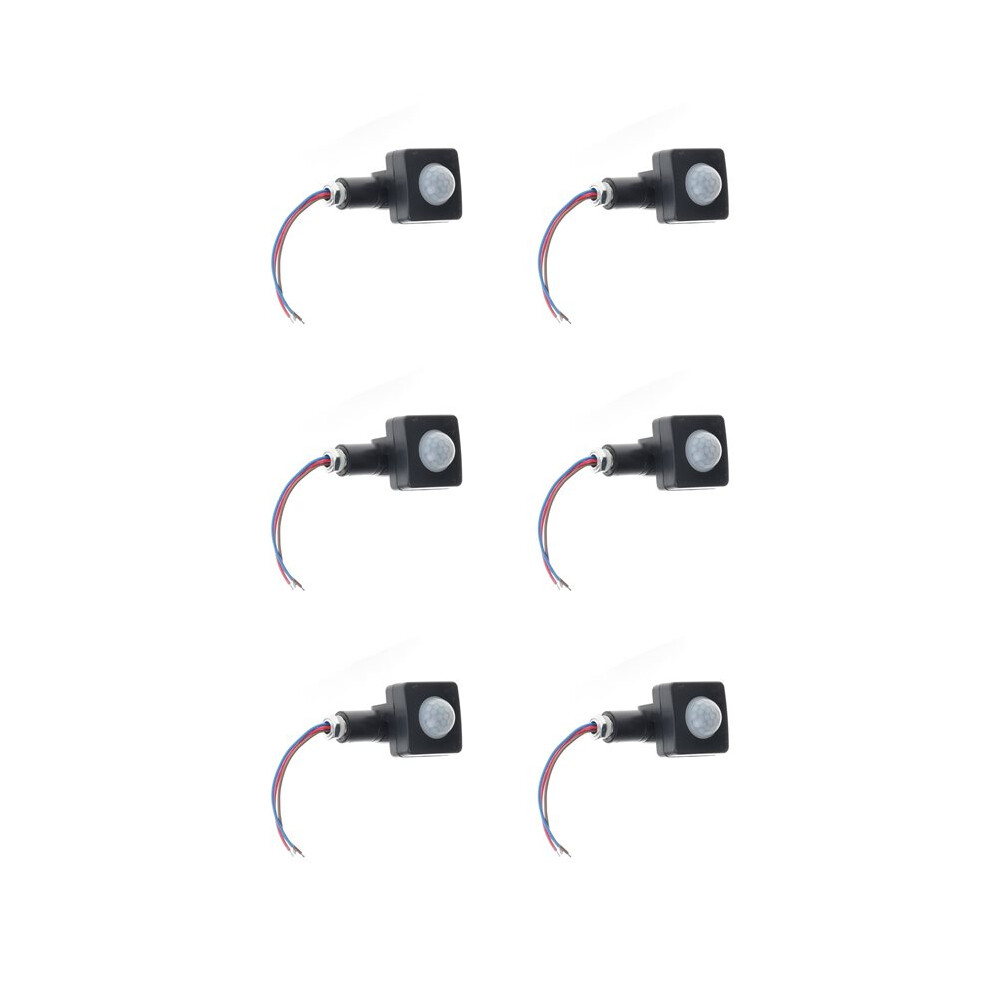 6X Ac85-665V Ip65 Motion Sensor Adjustable Pir Ultrathin Led Light Pir Outdoor Motion Sensor Detector,10Mm Black 6033646932996