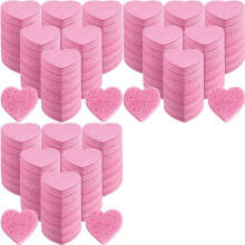 300 Stück Komprimierte Gesichtsschwämme, Herzförmige Gesichtsschwämme Zur Reinigung, Natürliche Gesichtsreinigungsschwämme, Pads