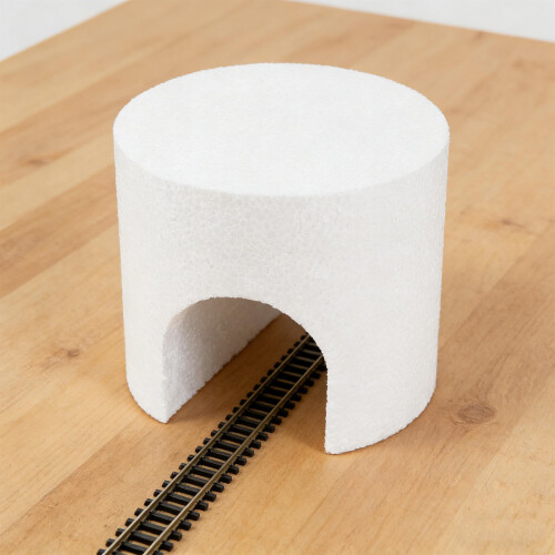 White Foam Train Layout Tunnel Prop Unpainted for Model Scenery 2
