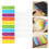 15Pcs Mini Binder Divider Bookmarks Plastic Folder Separators Assorted 10