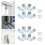 16Pcs Metal Curtain Fixators Silver for Blinds Bottom Rail Hold Clips 6