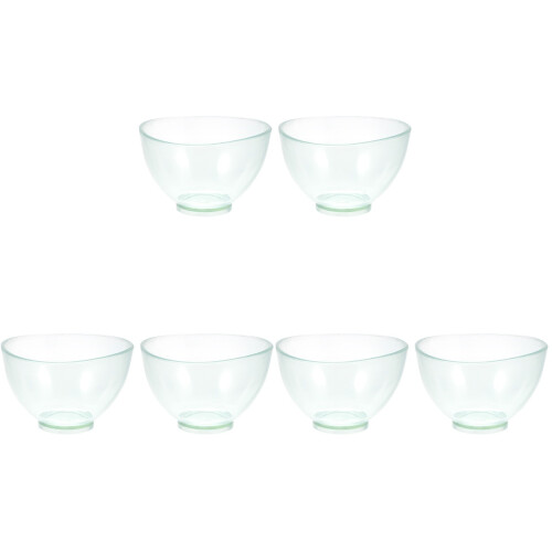 6Pièces Bols Dentaires En Caoutchouc Transparent Pour Usage 1