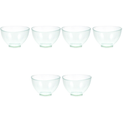 6Pièces Bols Dentaires En Caoutchouc Transparent Pour Usage 2