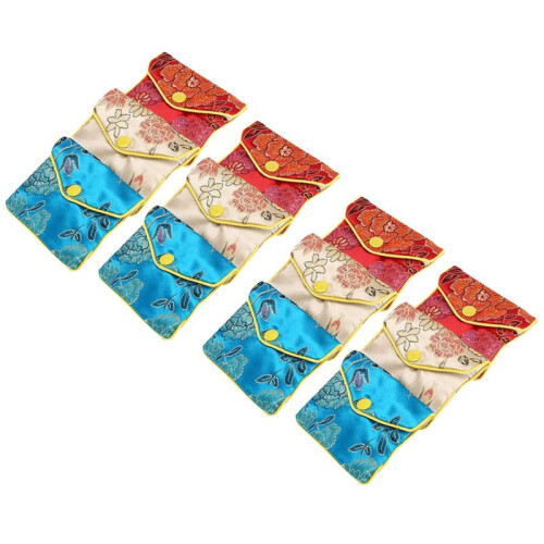 Bolsa de Seda com 48 Peças, Bolsa de Seda Brocado, Bolsa de Presente, Várias Cores 1
