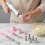 Ensemble de douilles à gâteaux en acier antirouille, 34-rose 7