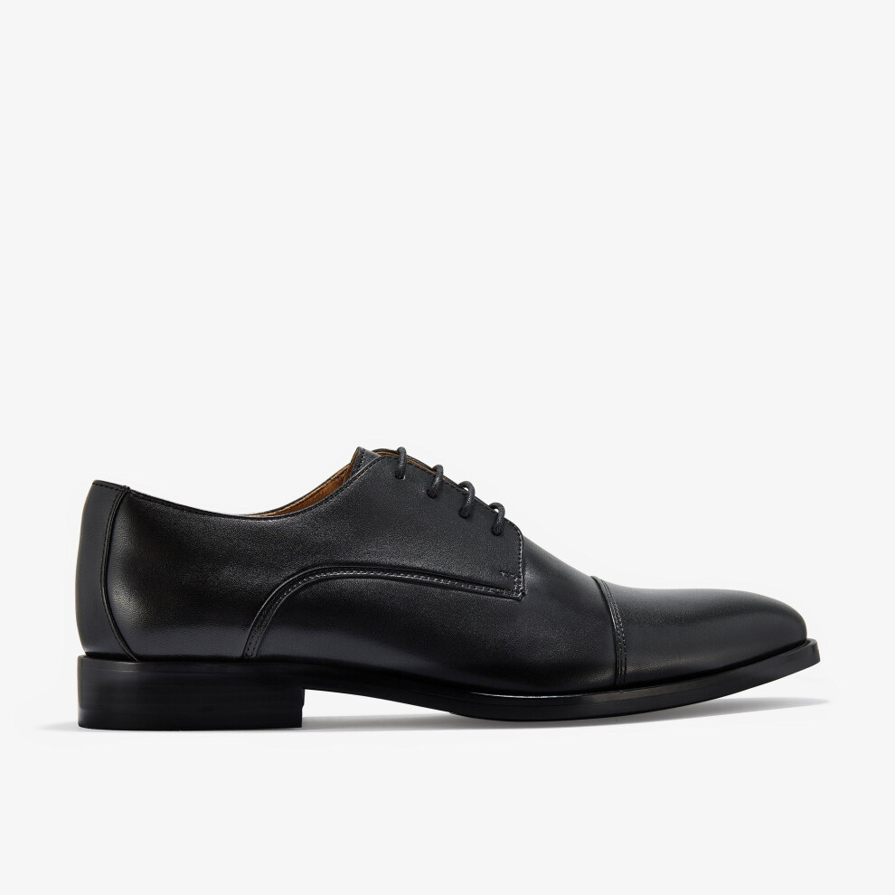 Clarks (Standard, 8 (Adults')) Banstead Cap Black Leather