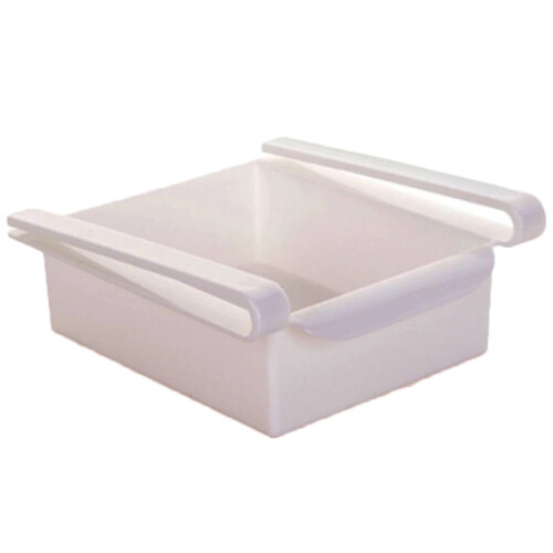 TM15010 Refrigerator Pull-Free Storage Box Drawer Egg Storage Freezer Box(White)