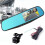 3Conjunto Espelho Retrovisor de Carro de 4,3 Polegadas, Gravador de Vídeo, Câmera de Painel de Lente Dupla 1080 P IPS, Câmera Frontal e Traseira, 3