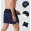(black, 2XL) Marathon shorts compatible with men quick dry training with multi-pocket design 5
