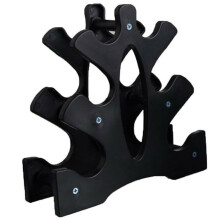Organizador de pesas elegante, materiales de alta calidad, diseño de trípode, construcción duradera y estable para gimnasio en casa (resistente y