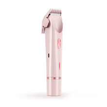 Bikini-Trimmer für Damen, Elektrorasierer, 2-In-1, Haarentfernung für Körper und Gesicht, Doppelkopf, für Scham, Gesicht, Achseln, Beine