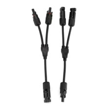Conectores Solares y Kit de Herramientas de Enchufe de Cable Adaptador Fotovoltaico Paralelo de Rama en y para Panel Solar (M/FF+F/MM)