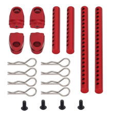 Kit de Pilar de Carrocería de Coche RC para 1/10 para TT02 RC Car Update Partscar Kit RC Car Upgrade Accesorios Rojo