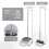 Living And Home Folding Broom and Dustpan Set 6