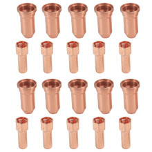 10 Stück 52556 Elektrode und 10 Stück 51248 Düsen Spitze für PT-100 PT100 IPT-100 PTM-100 IPT100 PTM100 Plasma Schneider Brenner