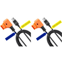 2X Cavo di Alimentazione con Connettore USB Tipo C Maschio da 15 V PD3.0 A D-Tap Maschio da 15 V per Batteria con Attacco V