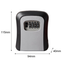 2X Wall Mount Key Lock Box 4 Digit Password Code Security Lock for Home Office Key Safe Secret Storage Box Organizer