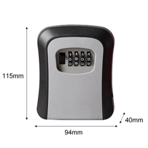 2X Wall Mount Key Lock Box 4 Digit Password Code Security Lock for Home Office Key Safe Secret Storage Box Organizer