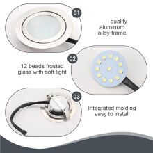12V 1.5W Range Hood Lights with EL Socket Male, 6Pack Hole Closet Stove LED Light Recessed, Kitchen Light Bulb