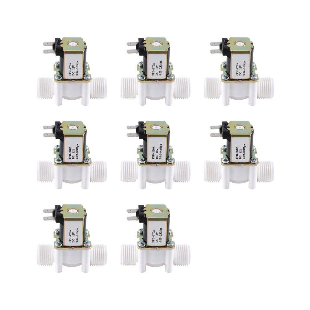 8X Dc12v N/C Normally Closed Water Solenoid Valve G1/2-Inch Plastic Electrical Solenoid Valve For Water Dispenser 6033724873395