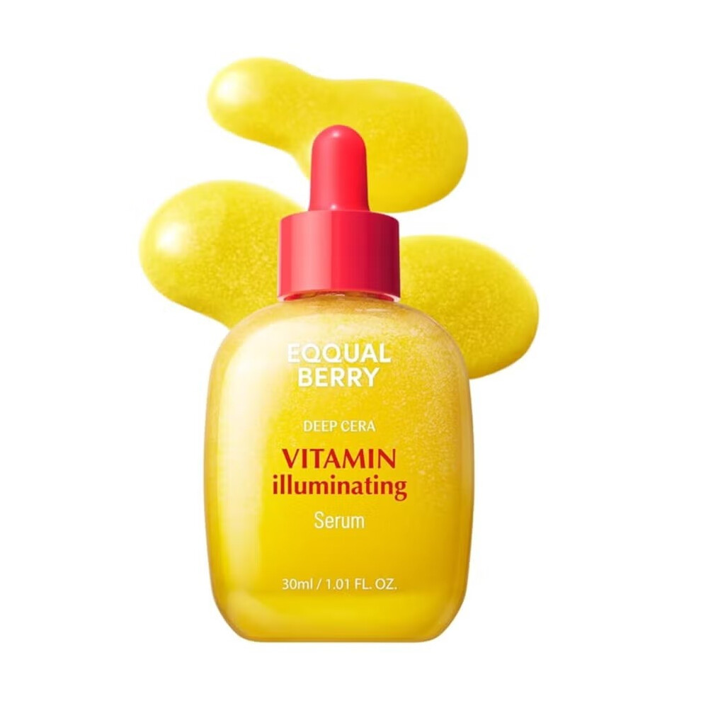Eqqual berry Vitamin Illuminating Serum 30ml | Brighten-ing Face Serum for Dull & Uneven Skin | Enhances Glow, Evens Tone & Hydrates