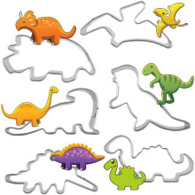 Dinosaurier-Ausstechformen, Set aus lebensmittelechtem Edelstahl für gesunde Ernährung und DIY-Lebensmittelkunst, perfekt zum Ausstechen von