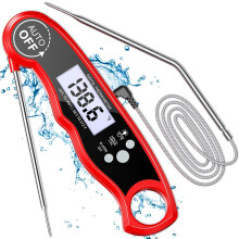Digitales Fleischthermometer mit hintergrundbeleuchtetem Display, Bewegungssensor, Sofortanzeige, automatisch drehendem Bildschirm, perfekt zum