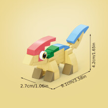 (Paraceleosaurus) Dinosaur Series Toy Building Block Ornament, Assembly Interlocking Puzzle Gift Model, Cute Cartoon Desktop Decoration