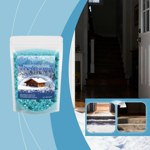 Ice Melt 100g Deicer for Sidewalks and Driveways, Compact Snow Melter with Consistent Performance (1pcs) 1