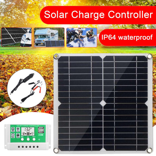 20W 12V Monocrystalline Solar Panel Kit with IP64 Charge Controller for Camping RV Boat 2