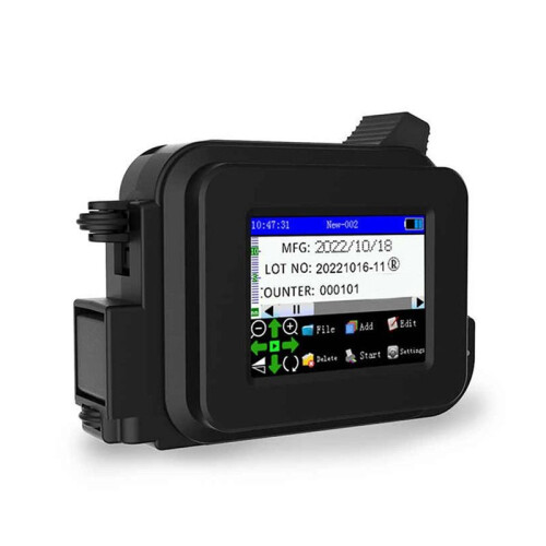 12.7mm Portable  Printer Handheld Inkjet Printer Text QR Barcode Batch Number Logo Image Coding Machine US Plug