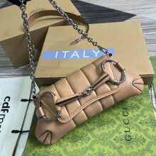 Gucci Rose Beige Leather Clutch 764339 27×11.5×5cm