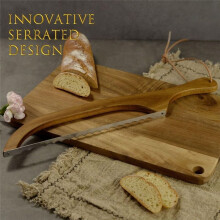 Wooden Bread Slicer for Homemade Bread, Sour Bread Saw for Sourdough Rounds, Manual Bread Slicer Loaf Machine