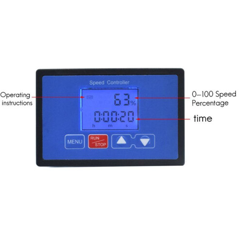 2X LCD Digital Display Tachometer Adjustable 30A PWM  Motor Speed Controller Timing Remote Control 12V 24V 36V 48V 2