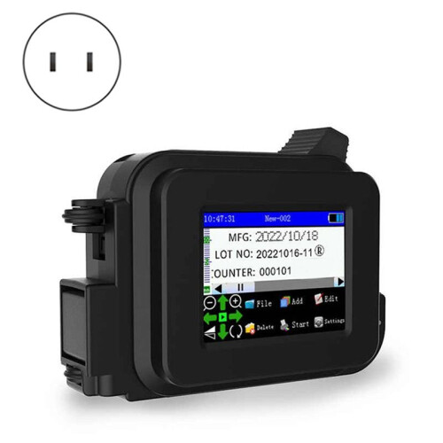 12.7mm Portable  Printer Handheld Inkjet Printer Text QR Barcode Batch Number Logo Image Coding Machine US Plug 2