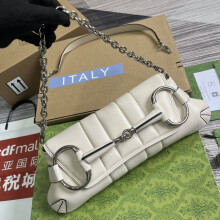 Gucci White Leather Tote 764255 38×15×16cm