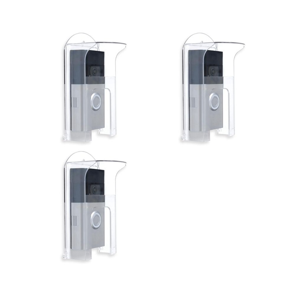 3X Transparent Plastic Doorbell Rain Cover Suitable For Ring Models Doorbell Waterproof Protector Shield Video Doorbells 6034189265565