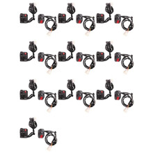20pcs 7/8 Inch 22mm ATV Motorcycle Handlebar Control Switches Left Right for Horn Button Turn Signal Fog Light