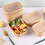 10 tapas de papel rectangulares desechables para envases de comida rápida, estilo: tapa de PP. 7