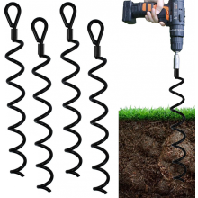 Kit di ancoraggio a spirale da 18 pollici per terreno resistente, ideale come paletto di fissaggio per cani e animali, regalo speciale.